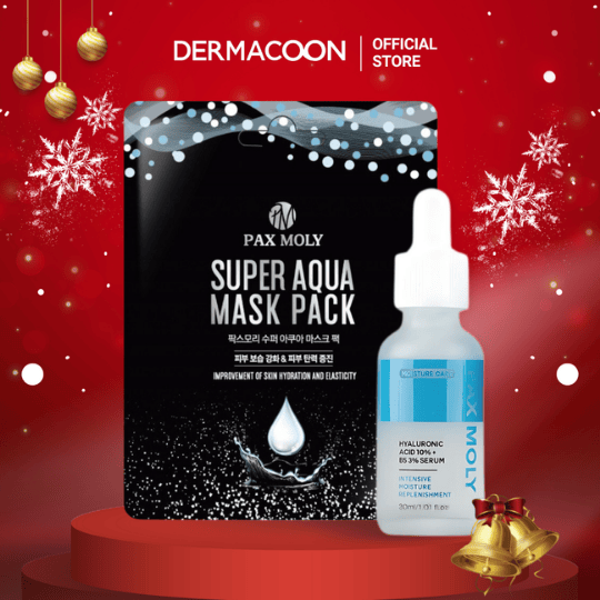 Combo Serum Dưỡng Da PAX MOLY 30ml & Mặt Nạ Dưỡng Ẩm PAX MOLY Hộp 10 miếng