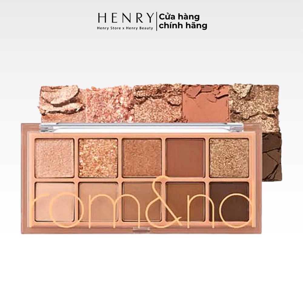 [Màu 00 - 13] Bảng Phấn Mắt 10 Ô Siêu Lấp Lánh Romand Better Than Eye Palette