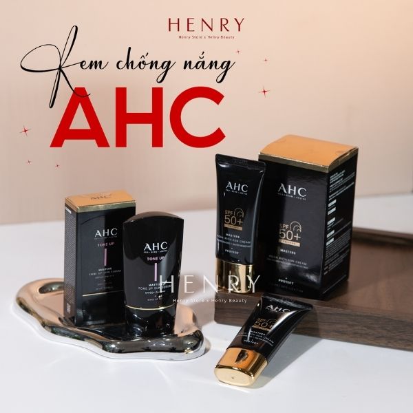 Kem Chống Nắng AHC Masters Tone-Up Sun SPF50+/PA++++ 50ml – Nâng Tone Tự Nhiên, Da Sáng Khỏe Rạng Rỡ