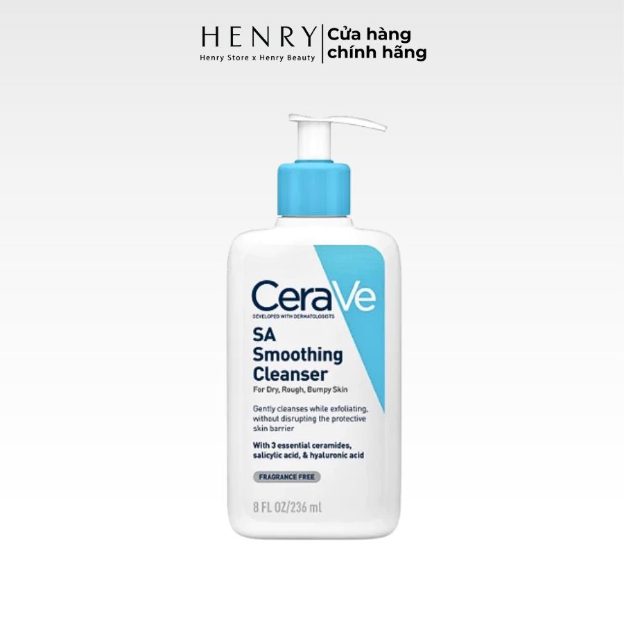 [Hàng Công Ty] Sữa Rửa Mặt CeraVe SA Smoothing Cleanser 236ml Giải Pháp Cho Da Sần Sùi, Mụn Ẩn