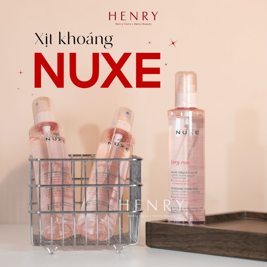 [Nobox] Xịt Khoáng Nuxe Very Rose Refreshing Toning Mist 200ml