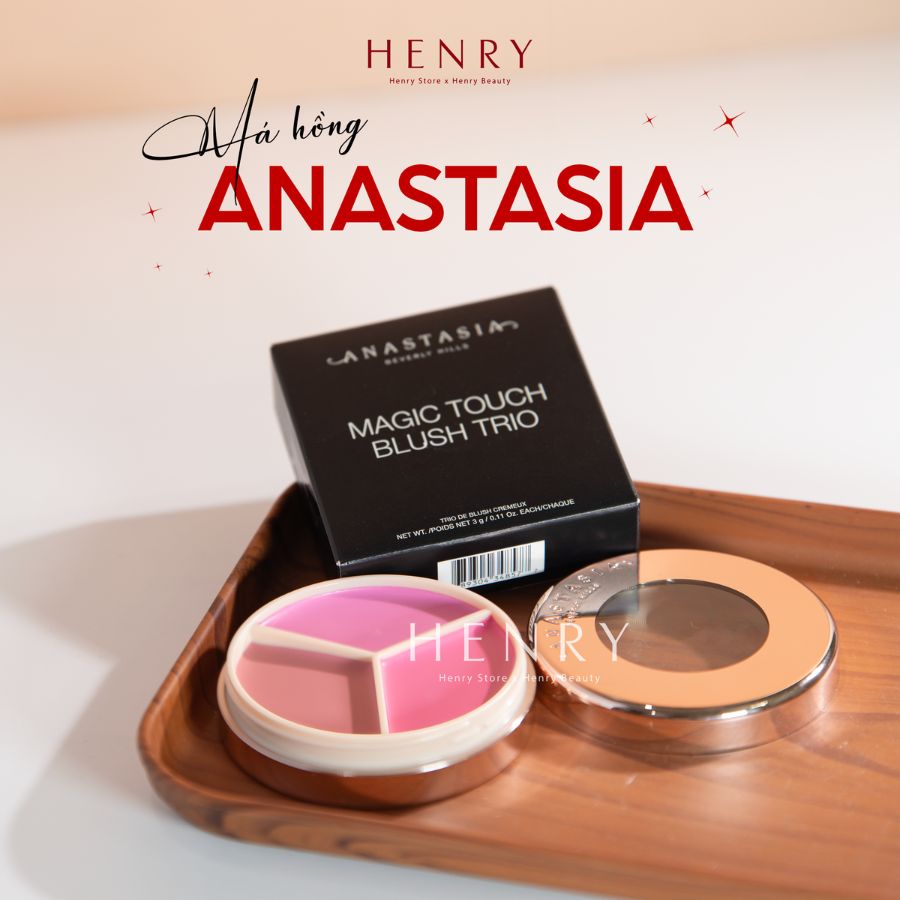 [Fullbox] Má Hồng Kem 3 Ô Anastasia Beverly Hills Magic Touch Blush Trio (3 x 3g) #Pink