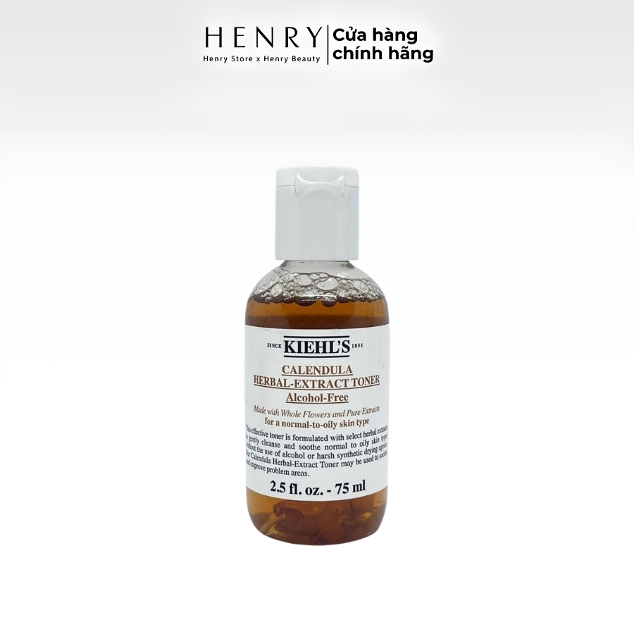 Toner Kiehl’s Calendula Herbal-Extract Alcohol-Free 75ml – Nước Cân Bằng Hoa Cúc Dịu Nhẹ Cho Da