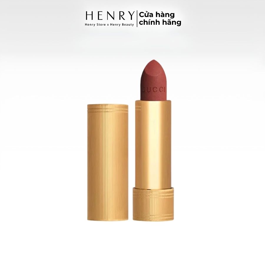 Son Gucci Rouge À Lèvres Mat 217 Valeria Rose 3.5g – Son Lì Màu Hồng Cam Đất Thanh Lịch, Mềm Mịn & Lâu Trôi