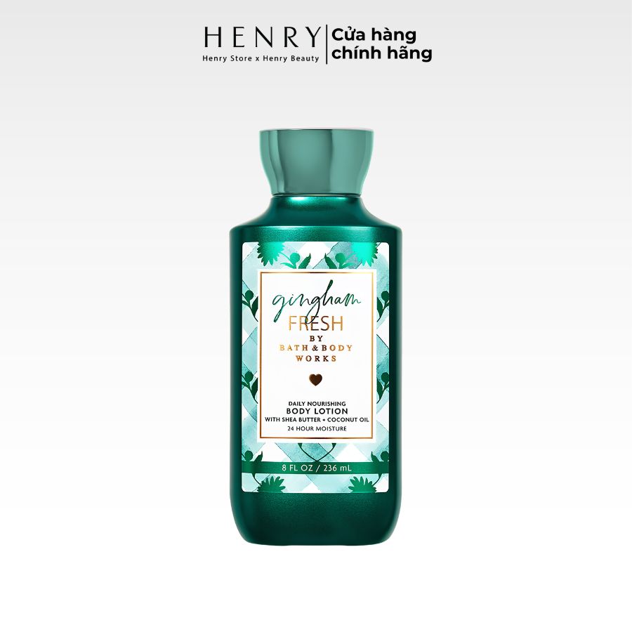 Sữa Dưỡng Thể Hương Nước Hoa Bath & Body Works Gingham Fresh 236ml Hương Hoa Nhài & Quả Lê Tươi Mát, Thanh Khiết