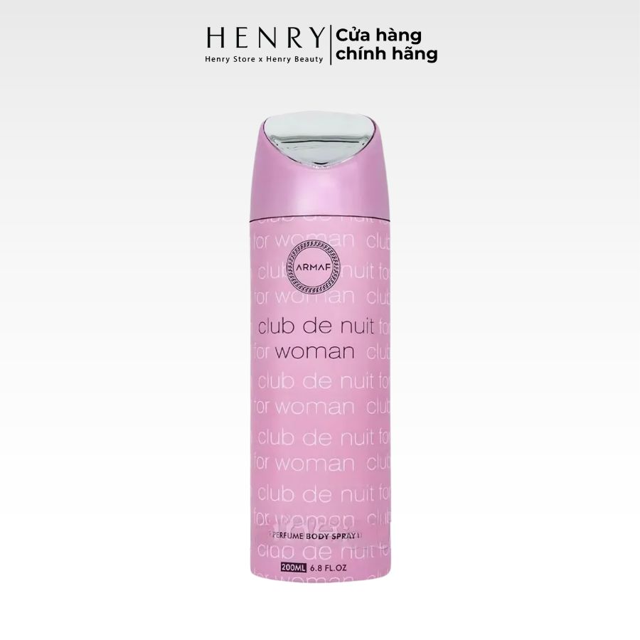 Xịt Thơm Toàn Thân Armaf Club De Nuit Woman Perfume Body Spray 200ml Hương Nước Hoa Sang Chảnh, Cuốn Hút & Thời Thượng