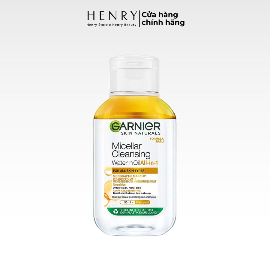 [Hàng Công Ty] Nước Tẩy Trang Garnier Làm Sạch Sâu Mini 50ml