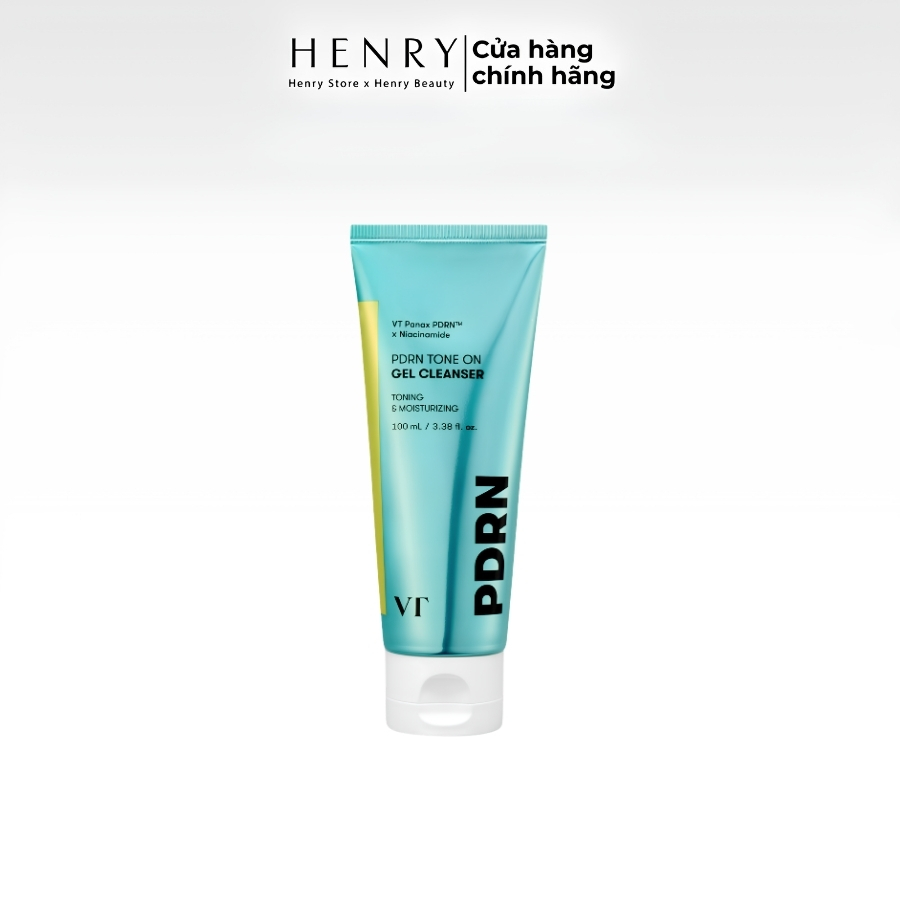 Sữa Rửa Mặt VT PDRN Tone On Gel Cleanser Toning & Moisturizing 100ml – Làm Sạch Dịu Nhẹ, Dưỡng Ẩm Và Giúp Da Tươi Sáng
