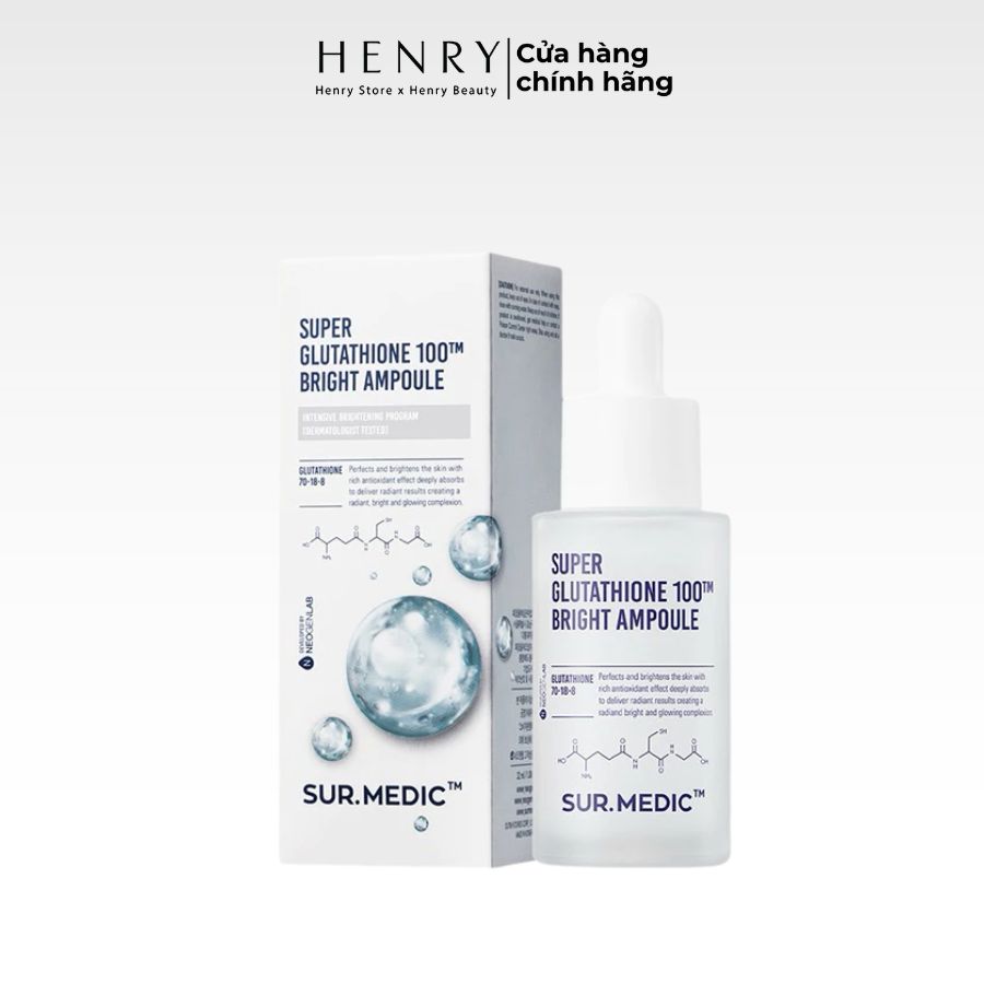 sur medic+ super glutathione 100tm bright ampoule SUR.MEDIC+ 100 0.35 oz / 10g (1g x 10ea) - Brightening, Skin Elasticity, Anti-aging, illuminating and hydrating care - Korean Skin Care : Buy Online at Best Price in KSA Serum Sur.Medic Super Glutathione 100TM