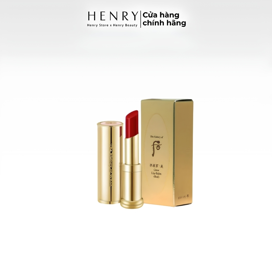 Son Dưỡng The History of Whoo Gongjinhyang Mi Glow Lip Balm 3.3g #Wine Red – Dưỡng Ẩm, Cho Môi Căng Mọng Và Sắc Đỏ Rượu Vang