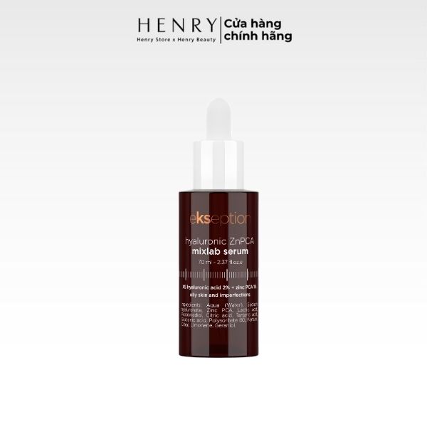 Serum Ekseption Hyaluronic ZnPCA Mixlab 75ml – Kiềm Dầu, Hỗ Trợ Giảm Mụn & Cấp Ẩm Cho Da Dầu