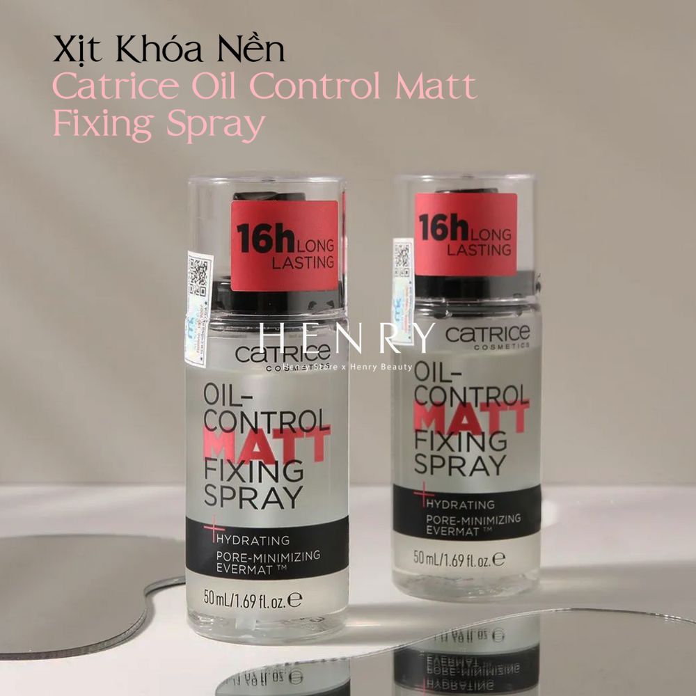 [Hàng công ty] Xịt Khóa Kiềm Dầu Nền Catrice Oil-Control Matt Fixing Spray 16h