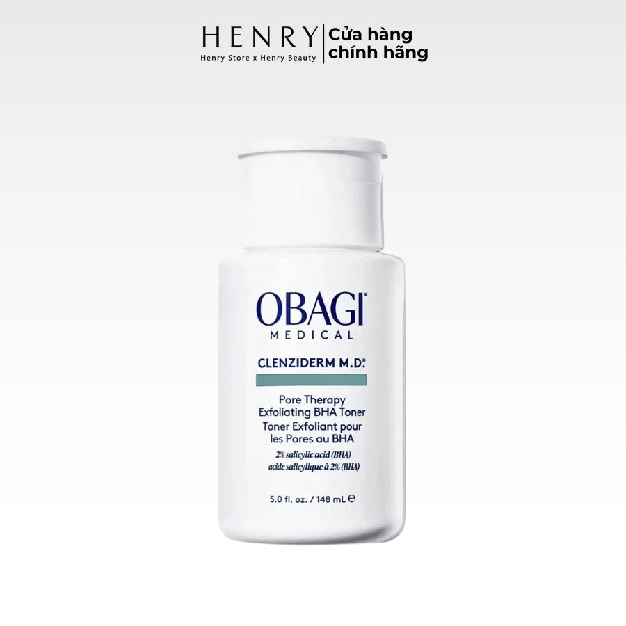 [Hàng Công Ty] Toner BHA Obagi Clenziderm M.D. Pore Therapy 148ml Kháng Viêm, Sạch Sâu Lỗ Chân Lông & Ngăn Ngừa Mụn Cấp Tốc