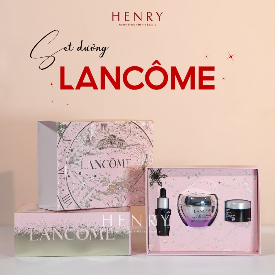 [Fullbox] Set Dưỡng Da Lancôme 3 Món Rénergie x Génifique Ultimate Starter Bundle Trẻ Hóa Tế Bào, Phục Hồi & Nâng Cơ Chuyên Sâu