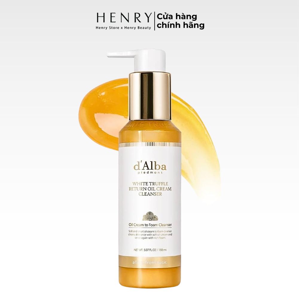 Sữa Rửa Mặt D'alba White Truffle Return Oil Cream 150ml Sạch Sâu, Cấp Ẩm