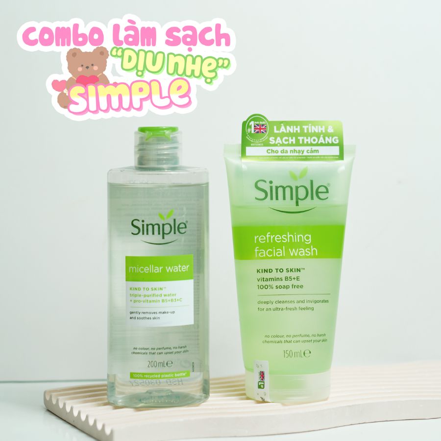 Nước Tẩy Trang Simple Micellar Cleansing Water Chai 200ml