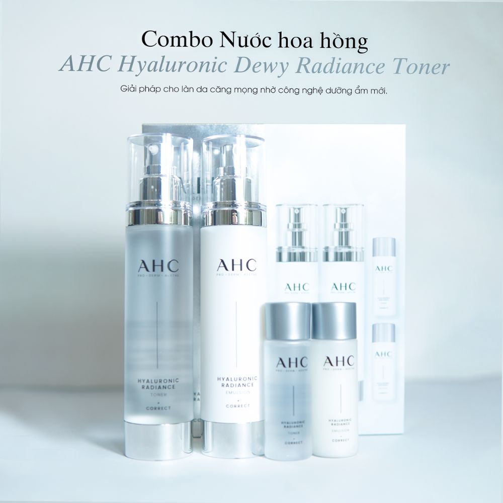 Set AHC Hyaluronic Dewy Radiance (100ml×2 + 30ml×2)