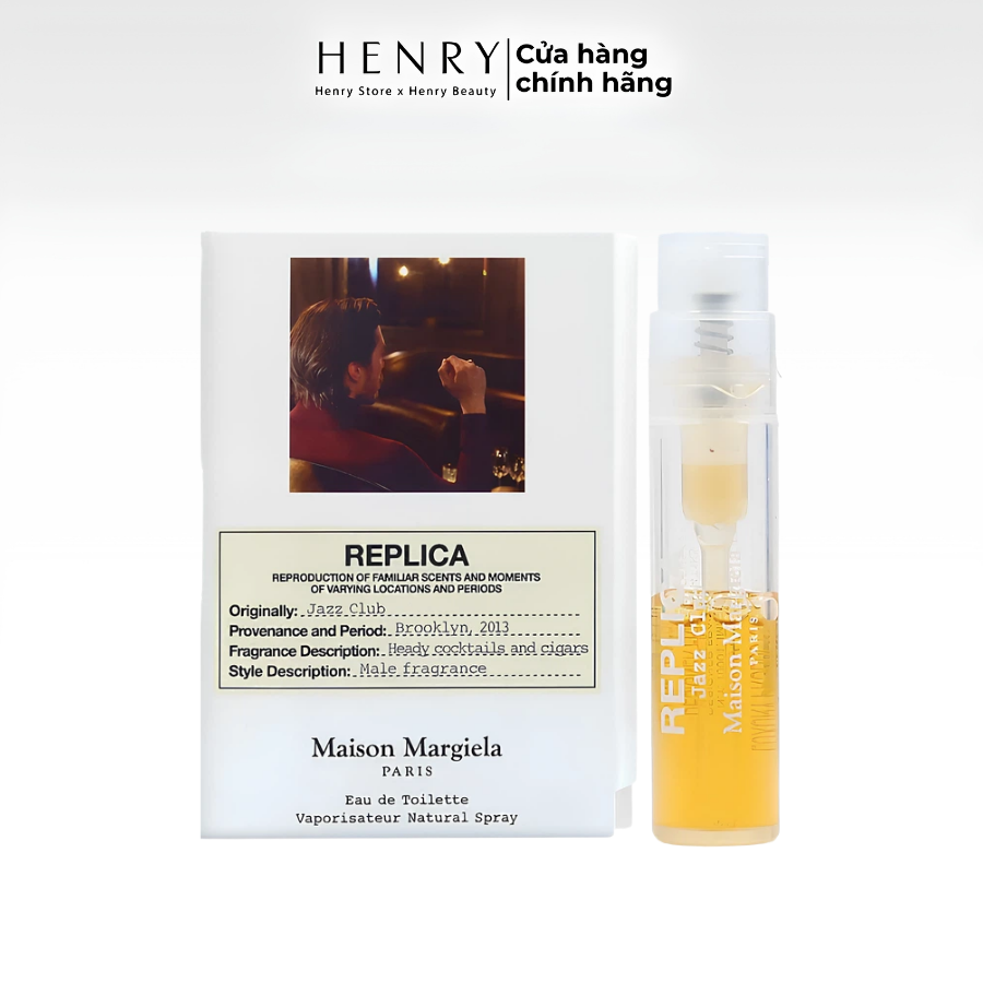 [Vial] Nước Hoa Maison Margiela Replica Jazz Club 1.2ml – Hương Da Thuộc Ấm Áp, Cuốn Hút