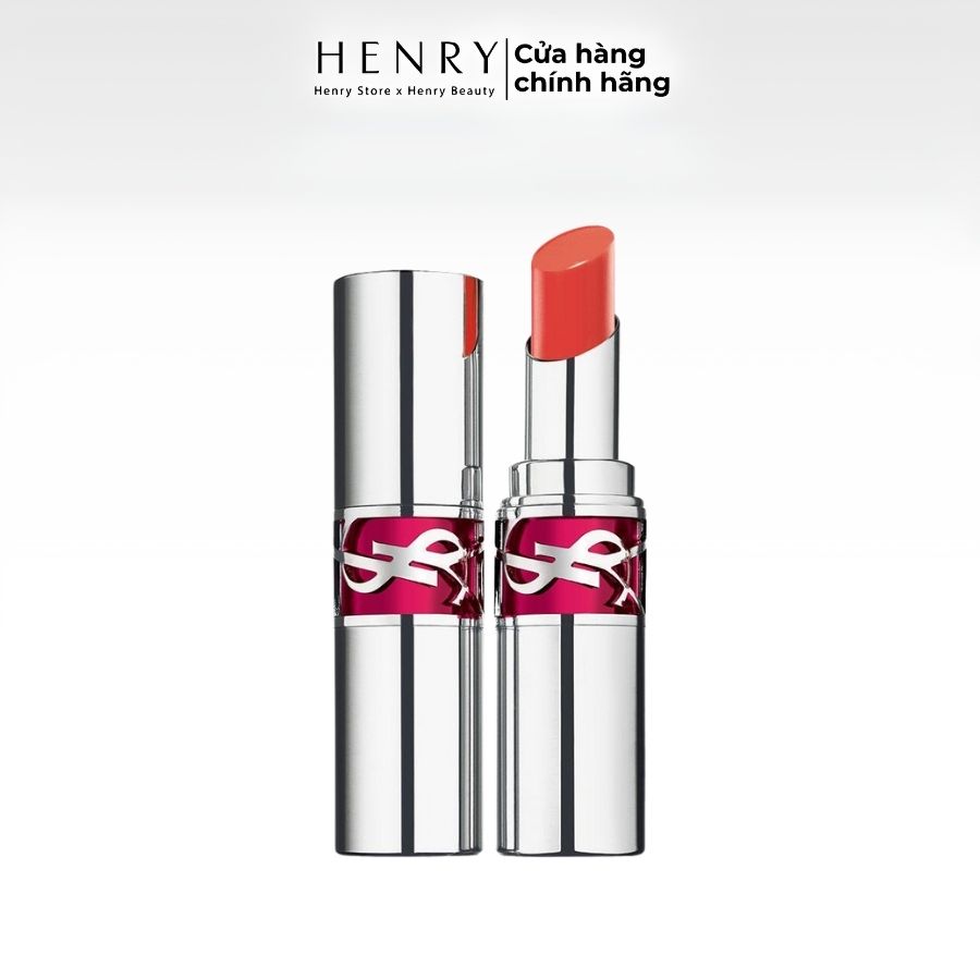 Son YSL Loveshine Candy Glaze 11 Red Thrill 3.2g – Son Dưỡng Bóng Màu Đỏ Cam Căng Mọng, Rạng Rỡ