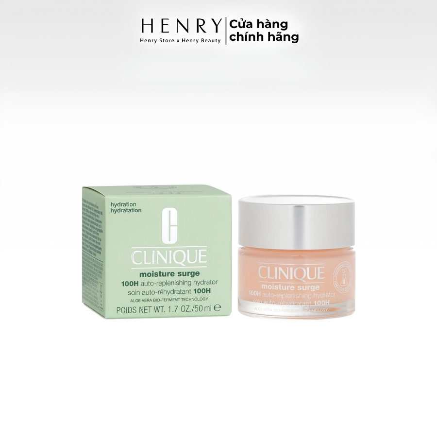 Kem Dưỡng Clinique Moisture Surge 100H Auto - Replenishing Hydrator 50ml Cấp Ẩm Chuyên Sâu, Cho Da Căng Mịn
