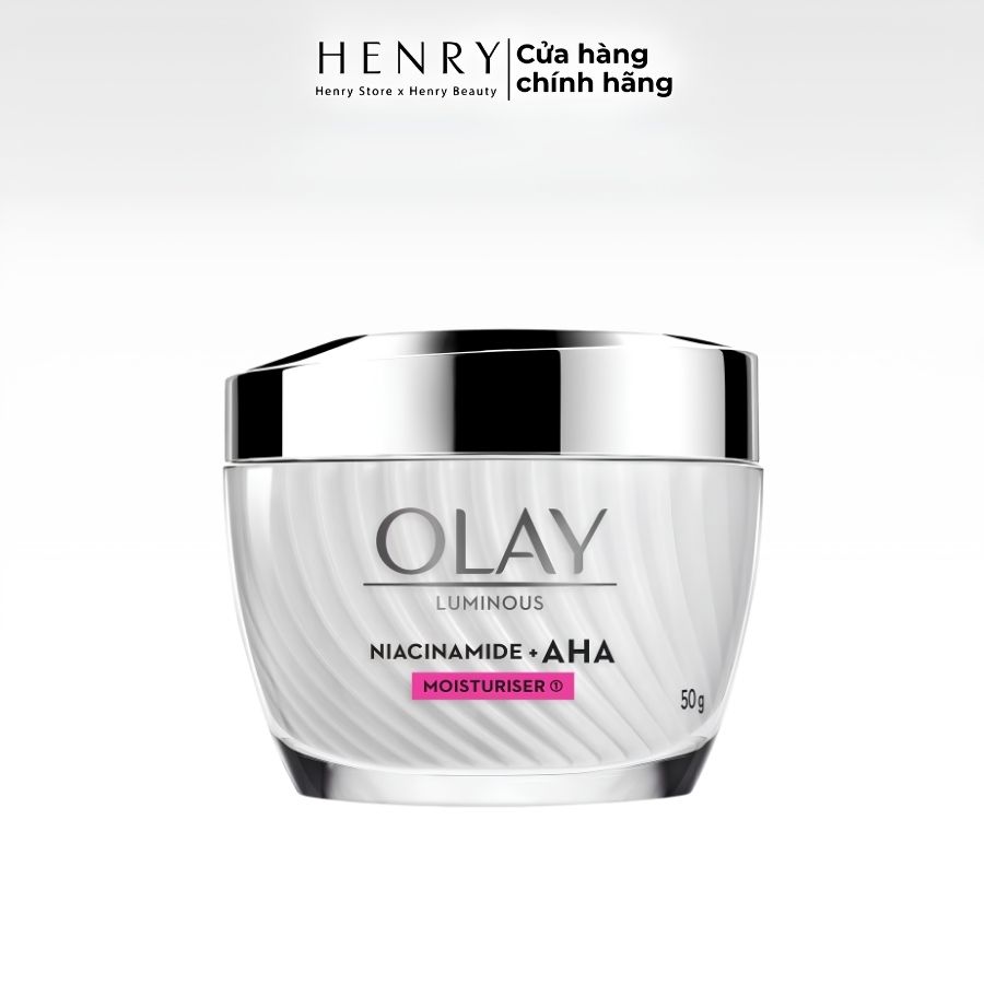 Kem Dưỡng Ẩm Olay Luminous Niacinamide + AHA Cream 50g Chính Hãng - Dưỡng Sáng Da, Mờ Thâm, Cấp Ẩm Hiệu Quả