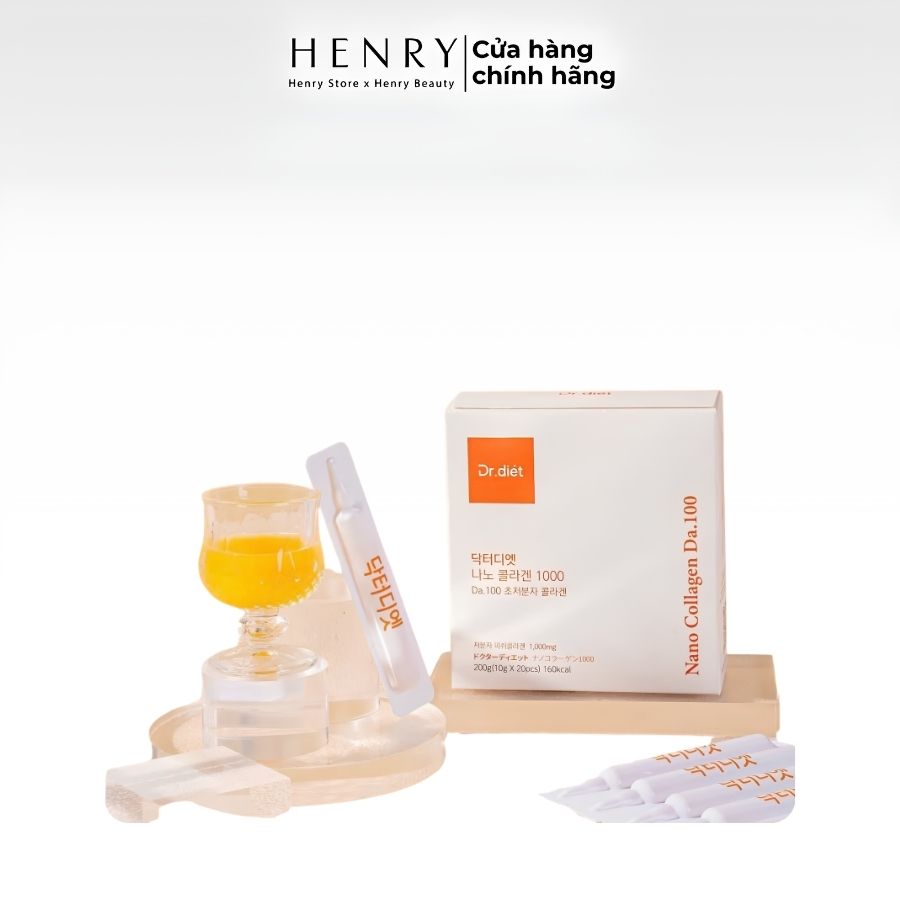 Nước Trắng Da Nano Collagen DA.100 Dr.Diet GC Hàn Quốc 200g – Bổ Sung Collagen, Hỗ Trợ Da Căng Mịn & Rạng Rỡ Từ Bên Trong