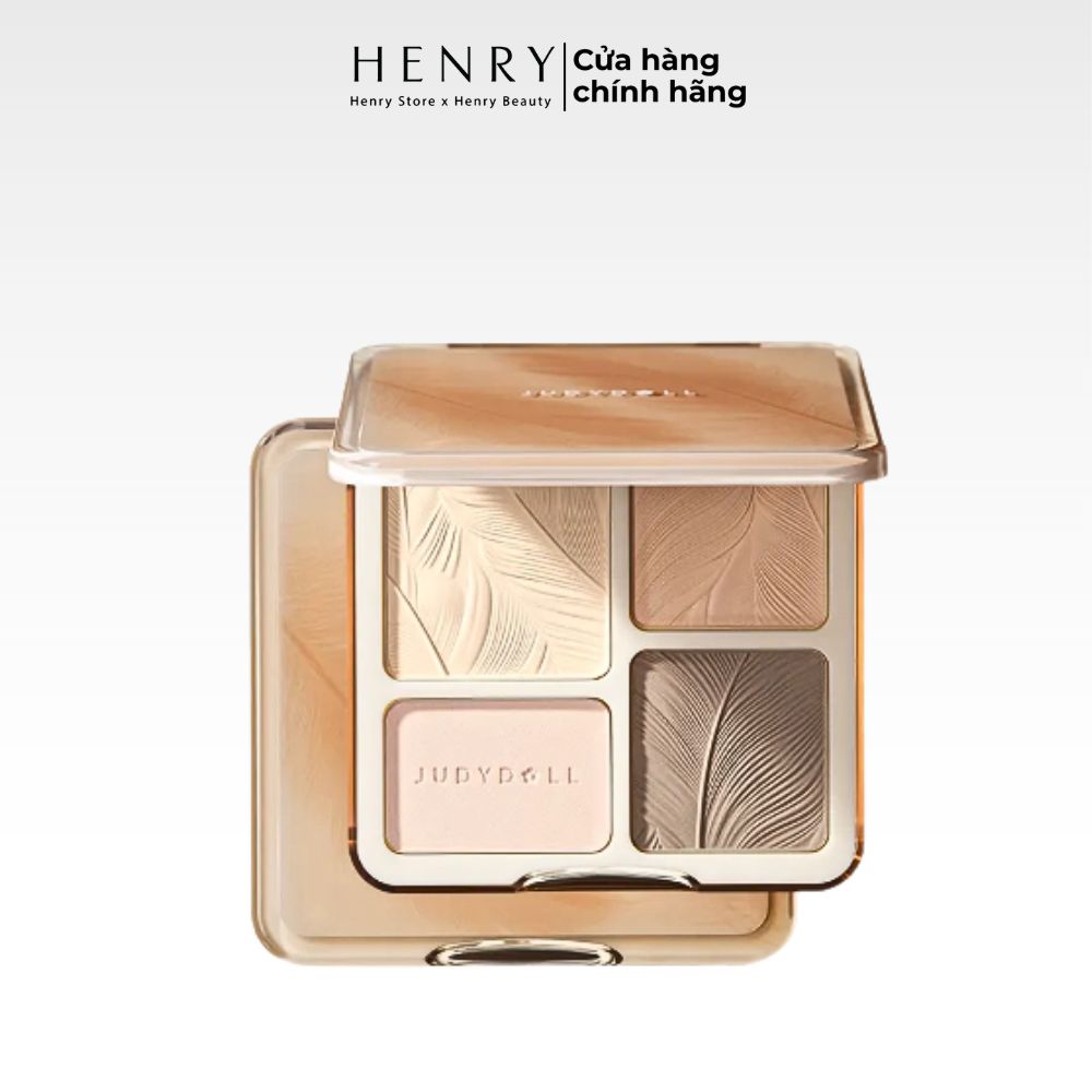 Phấn Tạo Khối 4 Ô Judydoll Highlight & Contour #05 Feather Glow