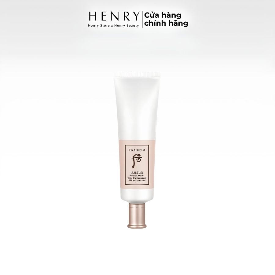 [Fullbox] Kem Chống Nắng The Whoo Radiant White Tone-Up Sunscreen SPF50+ PA++++ 50ml – Nâng Tông Tự Nhiên, Bảo Vệ Da & Dưỡng Sáng