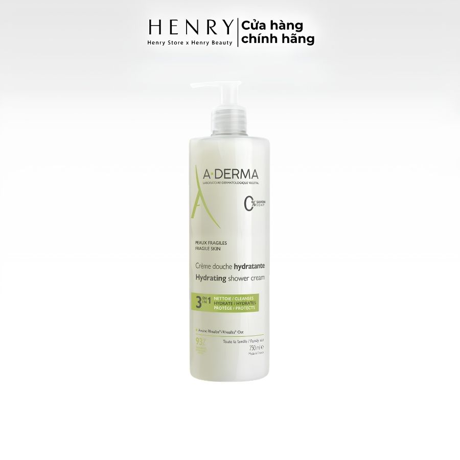 Sữa Tắm A-Derma Gel Douche Hydra-Protecteur 750ml – Làm Sạch Dịu Nhẹ, Dưỡng Ẩm & Bảo Vệ Làn Da Nhạy Cảm