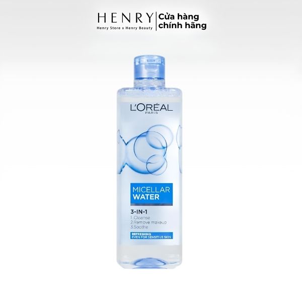 [Hàng Công Ty] Nước Tẩy Trang L'Oréal Micellar Water Refreshing 400ml – Làm Sạch Sâu, Dịu Nhẹ Cho Da Dầu & Da Nhạy Cảm
