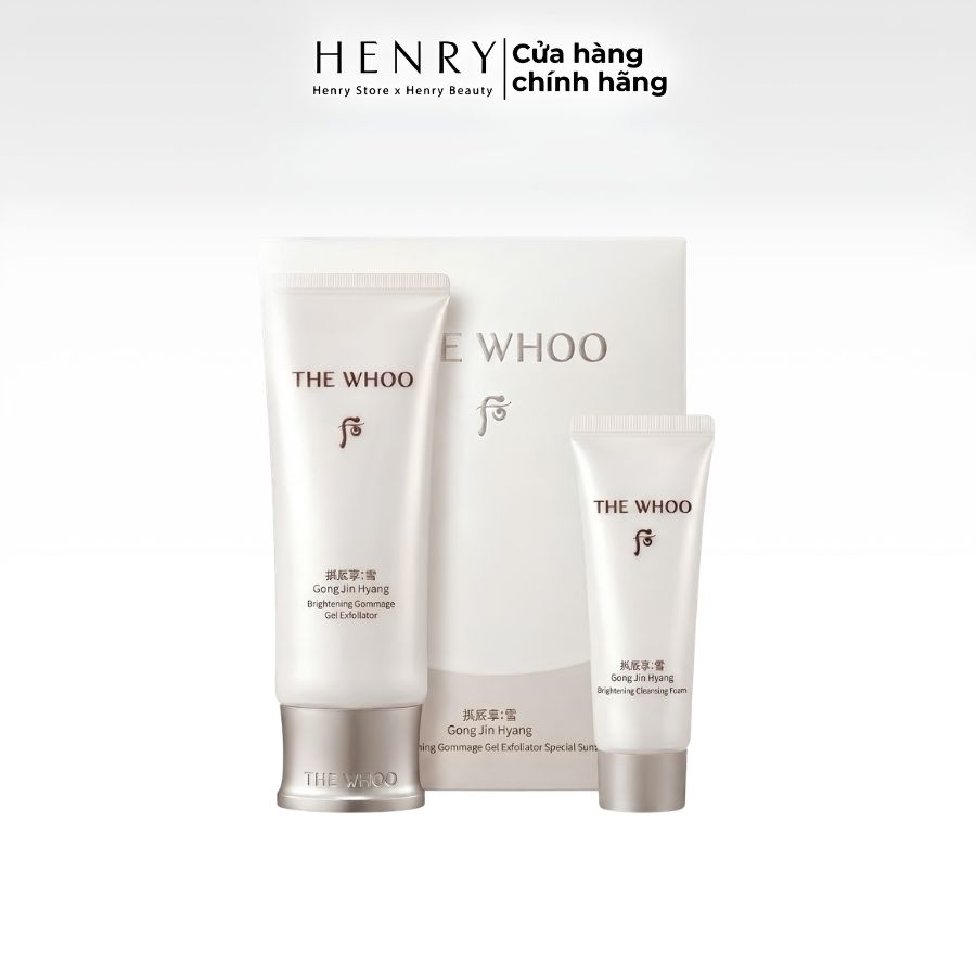 Set Tẩy Da Chết + Sữa Rửa Mặt The History Of Whoo Brightening Gommage Special Set – Làm Sạch Sâu, Hỗ Trợ Làm Sáng Da