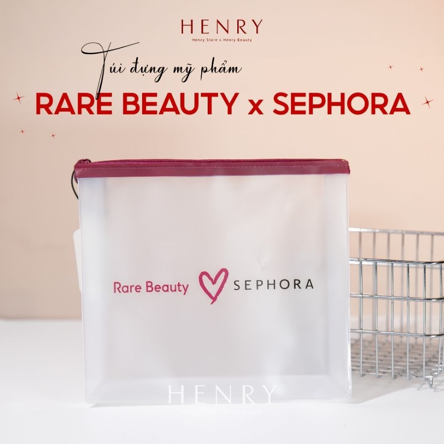 Túi Đựng Mỹ Phẩm Rare Beauty x Sephora – Thiết Kế Nhỏ Gọn, Tiện Dụng