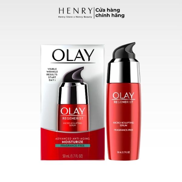Serum Olay Regenerist Micro-Sculpting Super Serum 50ml – Dưỡng Ẩm, Hỗ Trợ Săn Chắc & Cải Thiện Dấu Hiệu Lão Hóa