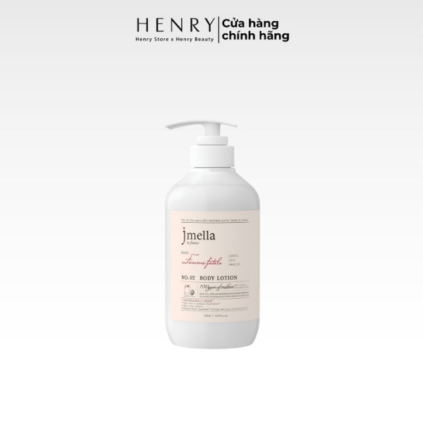 Sữa Dưỡng Thể Hương Nước Hoa Jmella In France No.02 Femme Fatale Body Lotion 500ml – Dưỡng Ẩm, Lưu Hương Ngọt Ngào & Sang Trọng