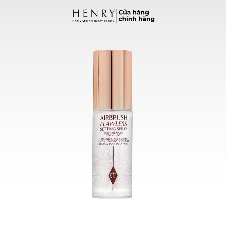 [Mini 15ml/ HSD T10/2026] Xịt Khóa Nền Charlotte Tilbury Airbrush Flawless Setting Spray Bí Quyết Lớp Nền "Không Tì Vết" Suốt 16 Giờ