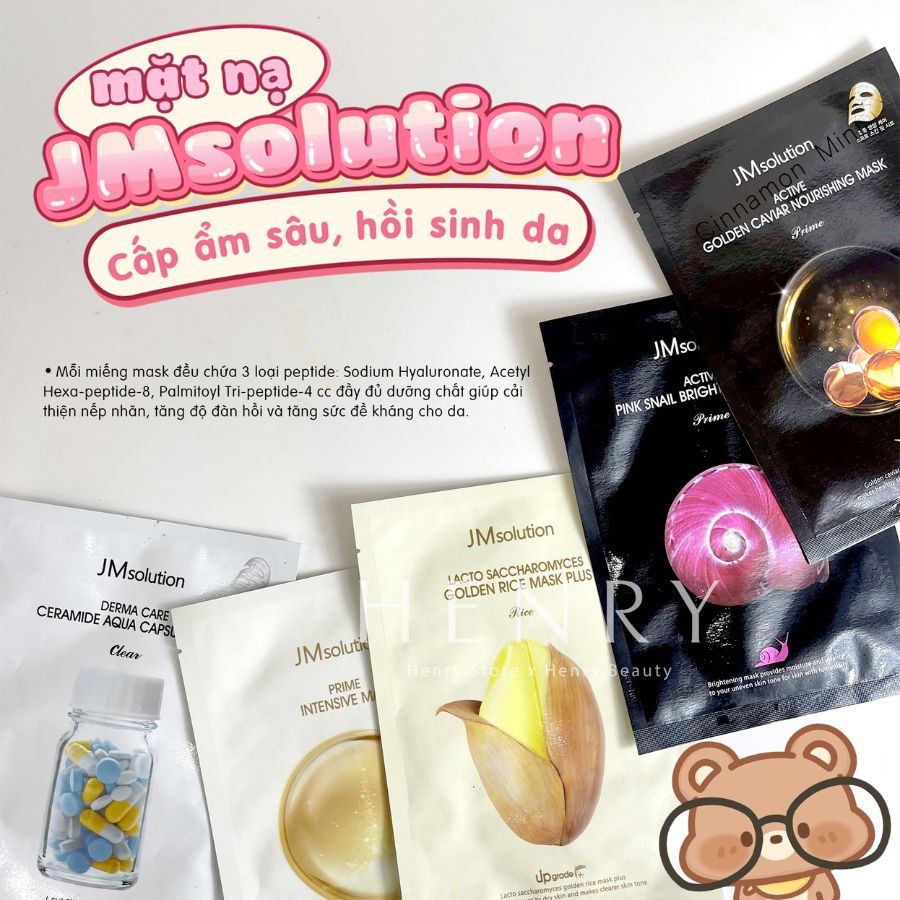 Mặt Nạ Miếng JMsolution Giải Pháp Chăm Sóc Da Chuyên Sâu, Cấp Ẩm và Phục Hồi Da