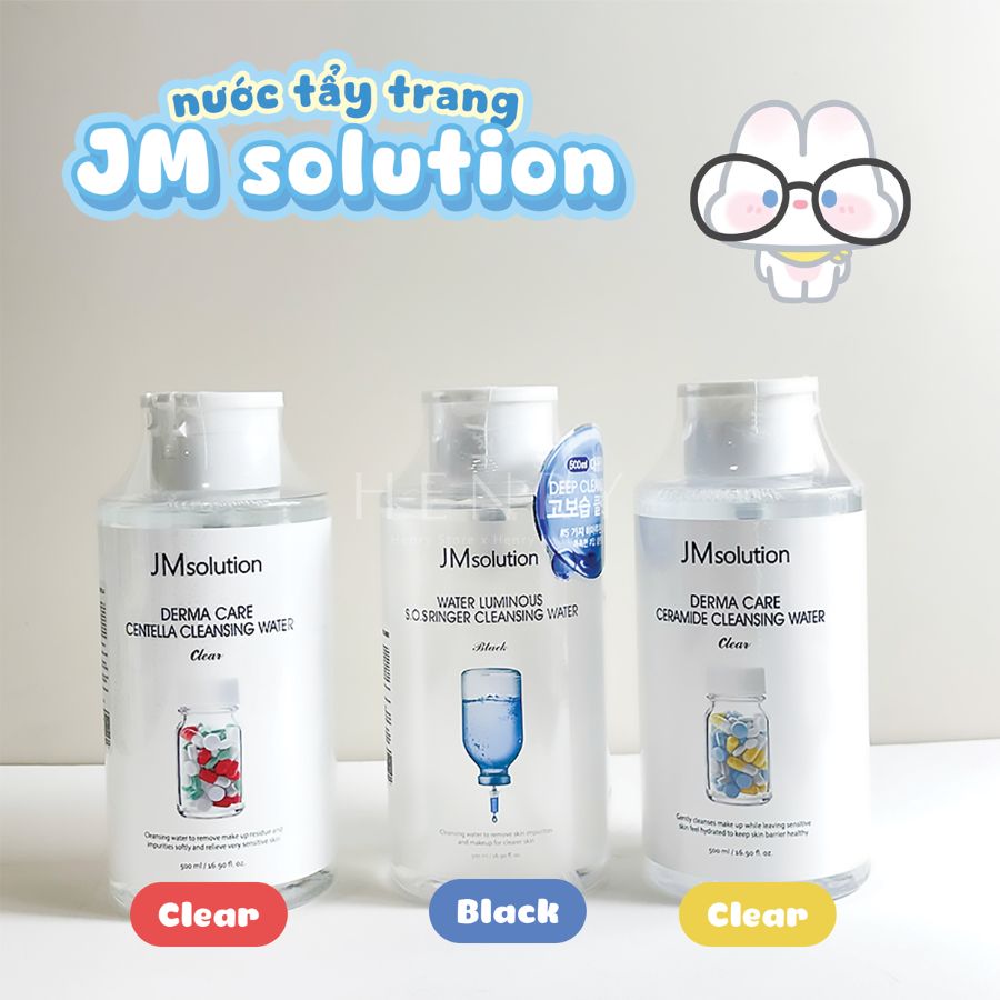 Nước Tẩy Trang JMsolution Derma Care/ H9 Hyaluronic, Làm Sạch Sâu & Phục Hồi Da (500ml/ 850m)