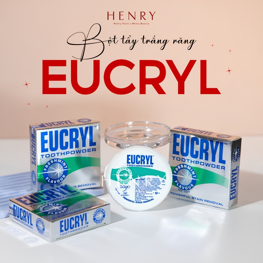 Bột đánh trắng răng Eucryl Toothpowder 50g