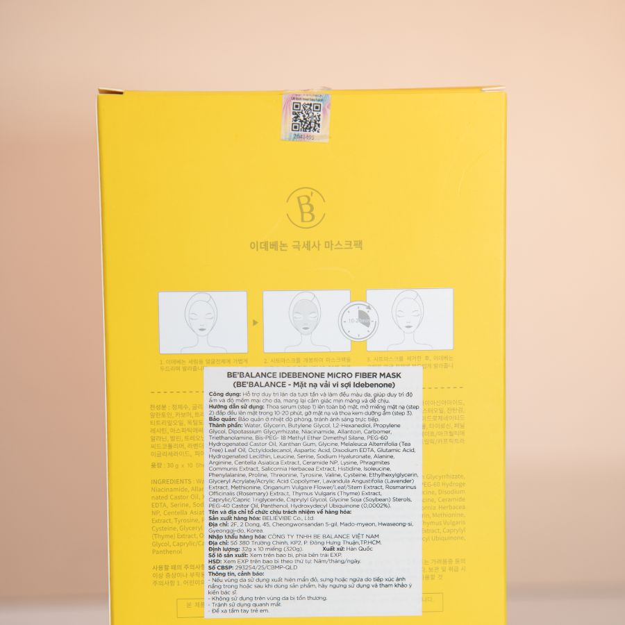 [Hàng Công Ty] Mặt Nạ Sợi Mảnh Be'Balance Micro Fiber Mask Phục Hồi & Trắng Sáng
