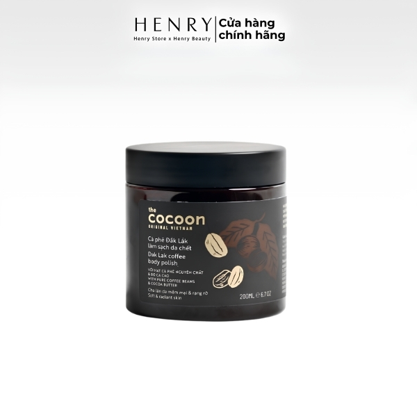 Tẩy Tế Bào Chết Cocoon Body Cà Phê Đắk Lắk 200ml – Làm Sạch Da Chết, Giúp Da Mịn Màng Và Rạng Rỡ