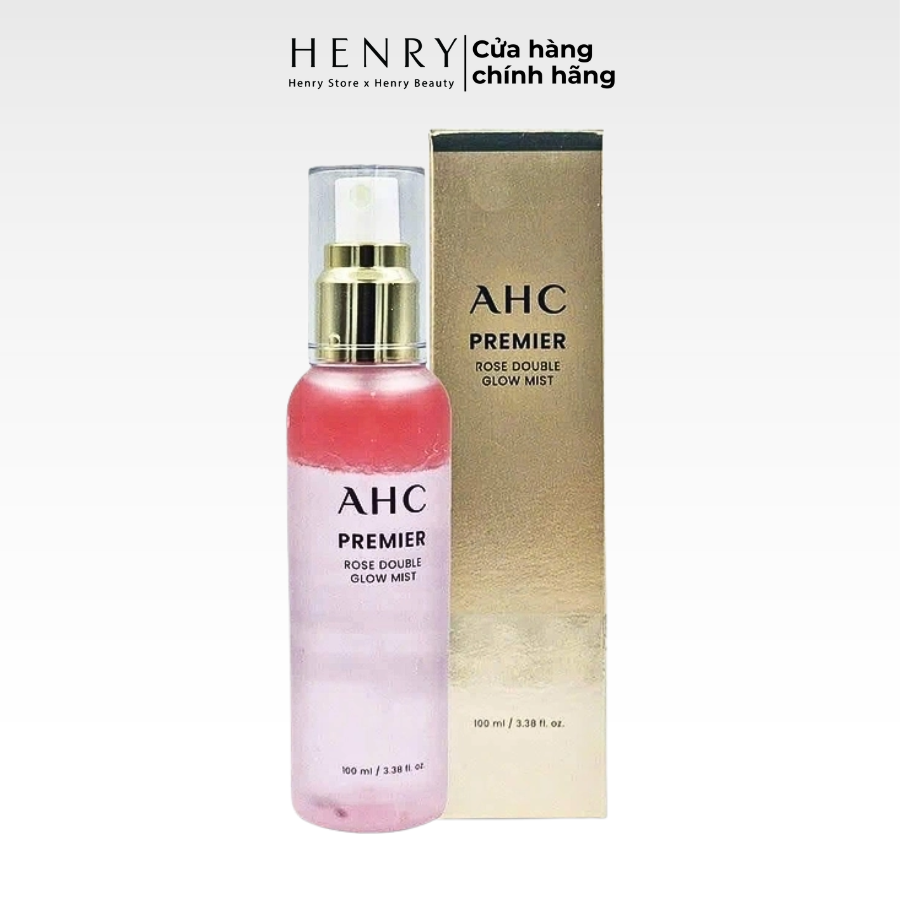 Xịt khoáng cấp ẩm AHC Premier Rose Double Glow Mist 100ml