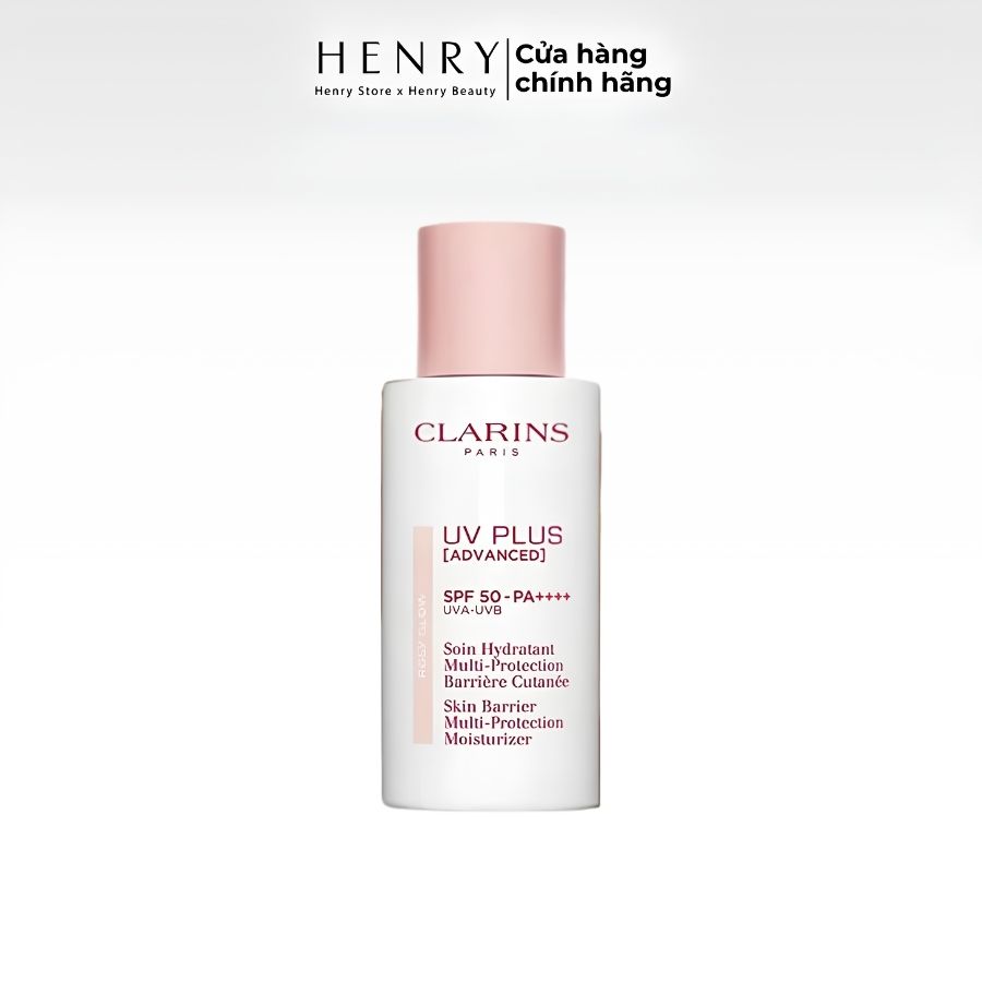 Kem Chống Nắng Clarins UV Plus Rosy Glow SPF50/PA++++ 50ml - Nâng Tone Hồng Tự Nhiên, Bảo Vệ Da Toàn Diện