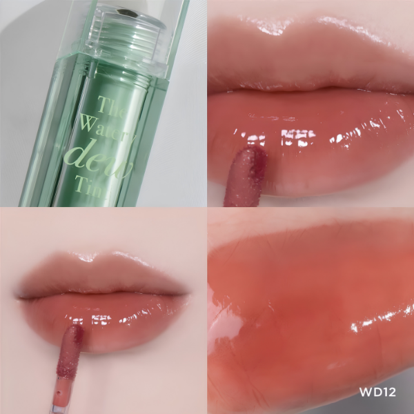 Son Tint Bóng Merzy The Watery Dew Tint #WD12 Benign Nude – Cam Nâu Trà Căng Mọng, Trong Trẻo Chuẩn Hàn