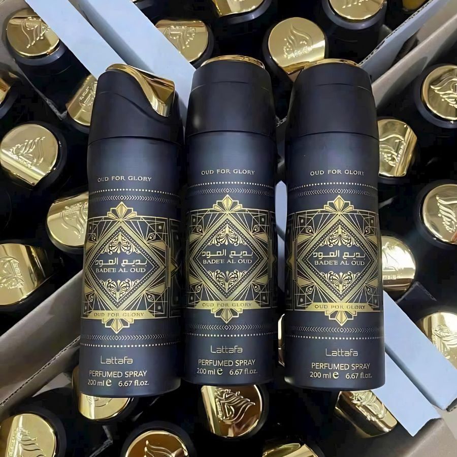 [Nắp Vàng] Xịt Thơm Toàn Thân Nam Lattafa Bade'e Al Oud - Oud For Glory 200ml