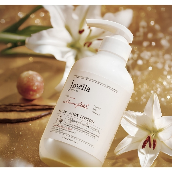Sữa Dưỡng Thể Hương Nước Hoa Jmella In France No.02 Femme Fatale Body Lotion 500ml – Dưỡng Ẩm, Lưu Hương Ngọt Ngào & Sang Trọng