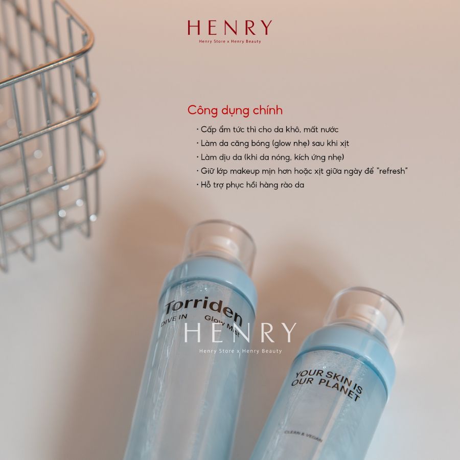 Xịt Khoáng Cấp Ẩm Phục Hồi Torriden Dive-In Low Molecular Hyaluronic Acid Glow Mist 120ml