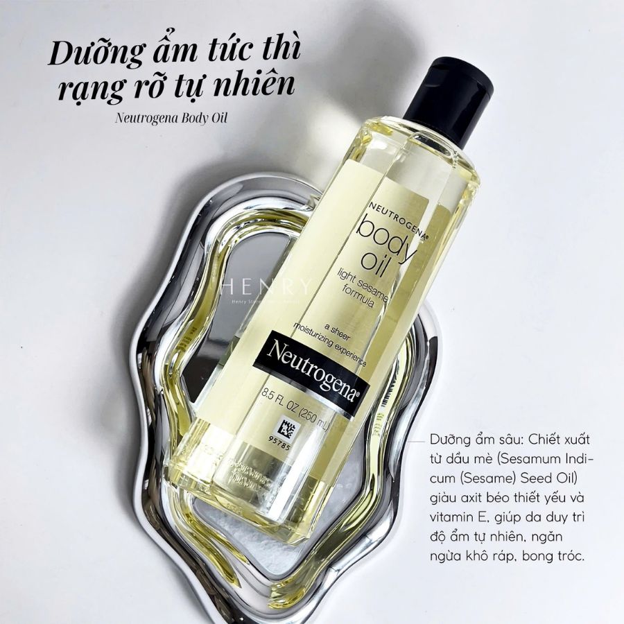 Dầu Dưỡng Thể Sáng Mịn Da Neutrogena Body Oil Light Sesame Formula 250ml