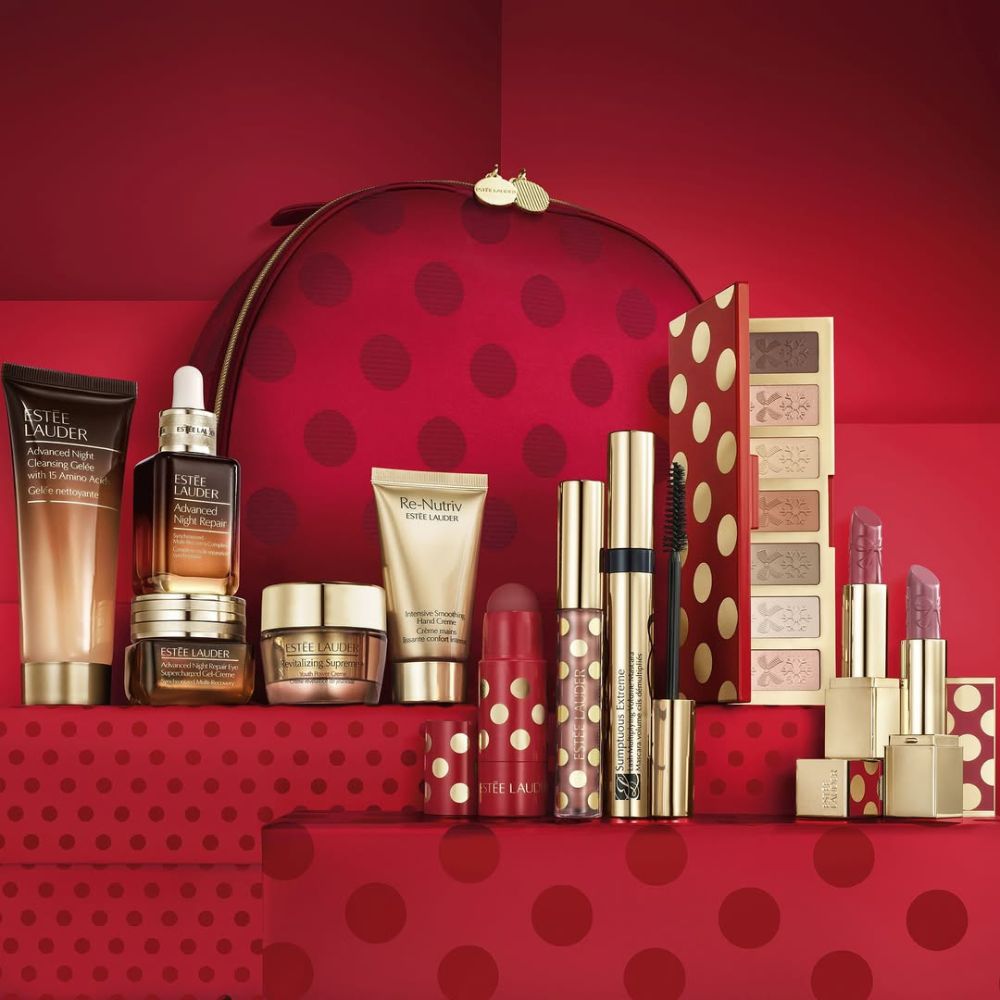 Set Dưỡng Da Estée Lauder 12-Piece Holiday Blockbuster Favourites Beauty Gift 12 Món