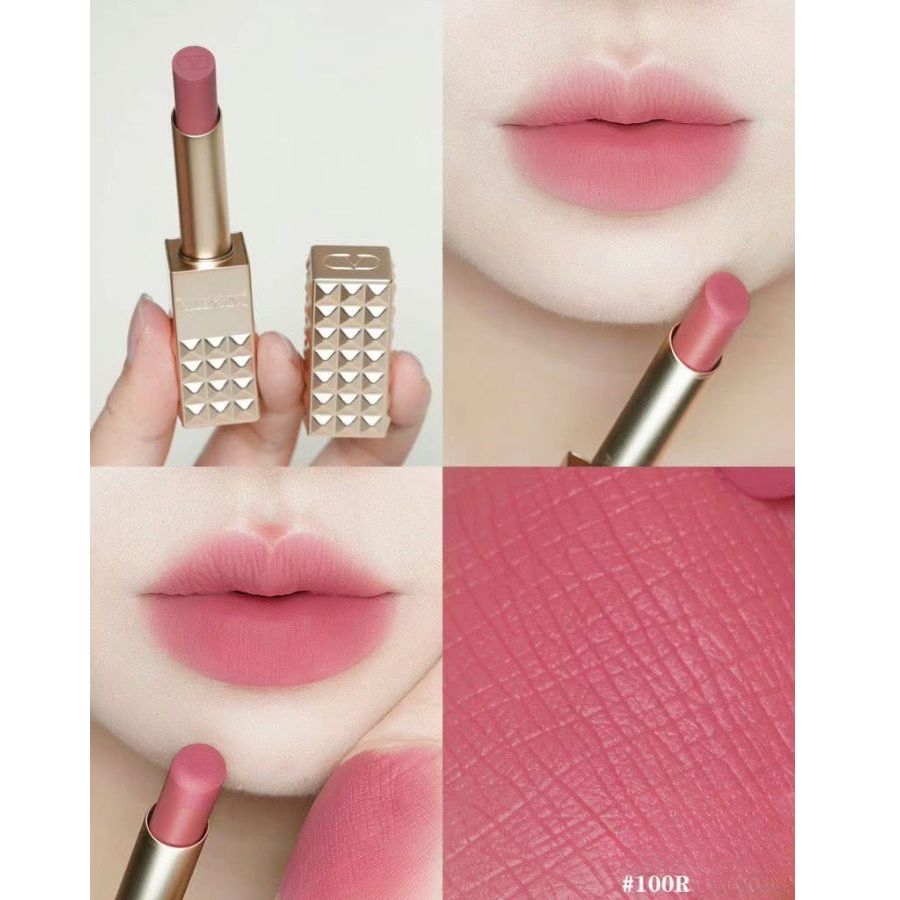[Minisize] Son Lì Spike Valentino Matte Lipstick 2g #100R Stand Out In Nude