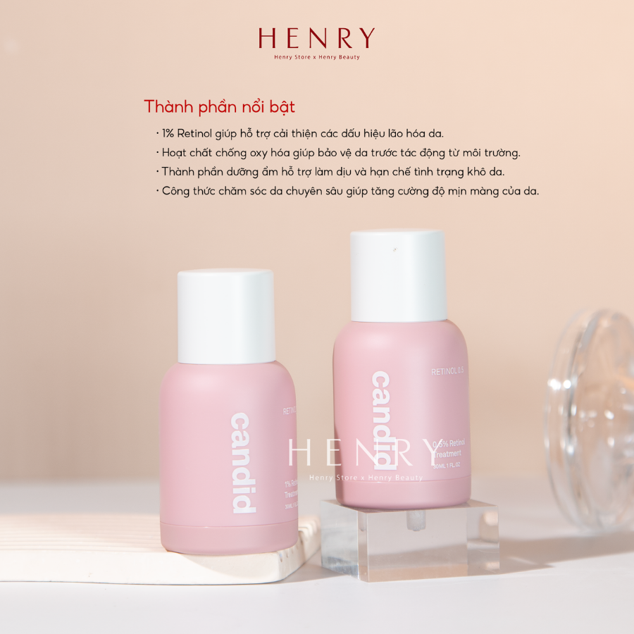 [Hàng Công Ty] Tinh Chất Retinol Candid Giải Pháp Trẻ Hóa Da Đa Cấp Độ 30ml